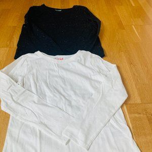 Two Cat & Jack Sparkly Long Sleeve Shirts